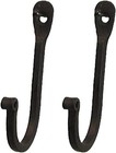 Ctw 720002 Early American Single Prong Wrought Iron Hooks  Set Of 2     Rustic    