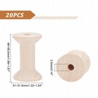 20pcs Wooden Empty Spool Empty Thread Spools 1 2    X 2     Natural Wire Weaving    