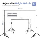 Emart Photo Video Studio Backdrop Stand Kit 8 5x10ft Adjustable Photography Gree
