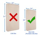 Waterproof Fitted Porta mini Crib Mattress Protector  Quilted Cotton And Nois   