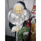 2 Vintage 1994 Christmas On Mainstreet Porcelain Santa Figure On Wooden Base Nos