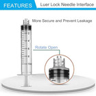 50 Pcs - 20ml Syringes With 14ga  20ga 21ga  23ga Blunt Tip Needles With   