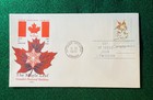 1971 Canada Maple Tree Four Seasons Fdc Complete Set Of 4 Cole Cachet Winter 