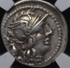 Roman Republic Ar Denarius C  Cassius  C 126 Bc Ngc Choice Vf Excellent Luster 