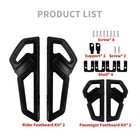 Black Empire Driver Passenger Floorboard For Harley Touring Road King Glide 86 