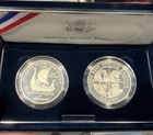 2000 Leif Ericson Millennium Commemortaive Silver Proof Coin Set Box   Coa