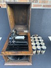 Antique Edison Amberola 30 Cylinder Phonograph W 12 Cylinders In Boxes Working 