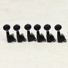 New Black String Tuning Pegs Gear Electric Guitar Tuners 6 In Line Machine Heads