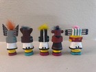 Hopi Kachina Doll Set Of 5 Route 66 Signd Pooley Bear Badger Owl Mudhead Warrior