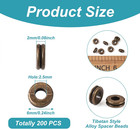 200pcs Antique Bronze Rondelle Donut Spacer Beads Tibetan Vintage Tiny Metal Fla