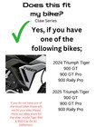 Claw Series Clip On Triumph Tiger 900  current Style Models   Air Deflectors