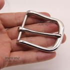 Stainless Steel Belt Buckle Set With Belt Loop Keeper For 1 5   Leather - 1 Set