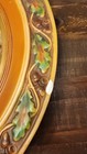 Vintage Hudepohl Beer Chalkware Back Bar Sign Ceramic Plate Platter Tray 21 