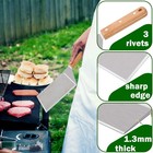 Metal Spatula Set Of 2  Leonyo Stainless Steel 11in Length 2 Pack  Wood 