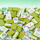    new      apple Green American Acrylic 160 Engraved Mahjong Tiles Full Set 