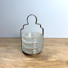 Vintage 1930s Coasters Brass Holder French Style Art Deco Era Hollywood Regency