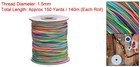 1 5mm Nylon Satin Cord 150 Yards Bracelet String Beading Thread Colorful