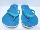 Nike Solarsoft Womens Size 8 Thong Flip Flop Blue Sandals Lightweight Blue White