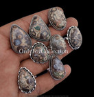 Wholesale Maligano Jasper Gemstone 925 Sterling Silver Plated Designer Rings Lot