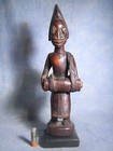 Africantic African Tribal Art Yoruba Drummer Statue Nigeria Vintage Figure