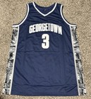 New Hoyas Allen Iverson Mens Small Blue Gray Basketball Jersey Sewn