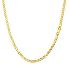 14k Yellow Gold Cuban Link Chain Necklace 20  3mm Solid Curb Men s Women s New