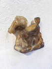 Imperial Slag Glass Brown Pony Stallion Horse Figure Figurine Original Label Art