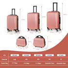5-piece Set Of Lightweight Rolling Hardside And Checked Luggage Set With Spinner