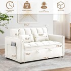 Sofa Bed Couch Sleeper Convertible Pull-out Bed Couch With Side Pockets