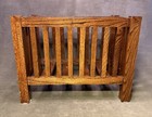 Antique Heavy Solid Oak Mission Style Magazine Rack Beautiful Stain Finish