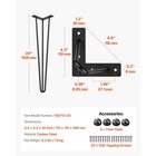 Uimoso Hairpin Table Legs 20 Inch Set Of 4 Diy Desk Table Legs 3 Rods Heavy Duty