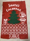 Rare Vintage Larry Warren Felt Santa   s Calendar Christmas Advent Incomplete Read