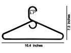Plastic Hangers Hd Heavy Duty  24 Pcs  Black Color  Made In Usa durable  Tubular