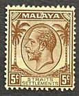 Travelstamps  Malaya Malaysia Straits Settlements Stamps Sg263 5 Cent Mint Og H