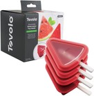 Reusable Freezer Pop Molds Ice Treats Watermelon Shaped Popsicle Frozen 4 Pack