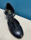 Bloch Splitflex T-strap Character Shoe Blk Dance Heel Flex Sole Women 7 5b Nwob