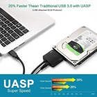 Usb 3 0 To Sata Iii Adapter For 2 5  3 5  Ssd Hdd Hard Drive With 12v 2a Power