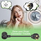 Adapter Dryer Plug Cord Nema 14-30p Male To 10-30r Female 3 Prong To 4 Prong Dry