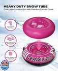 Raxurt Heavy Duty Snow Tube With Premium Canvas Cover For Kids An