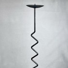 Vtg Postmodern Squiggle Zig Zag Floor Standing Iron Tripod Candle Holder