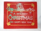 1930s Santa Advertising A Merry Christmas Happy New Year Cardstock Sign