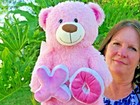 Vintage Large Far East Brokers Pink Xo Teddy Bear Plush Stuffed Animal Doll
