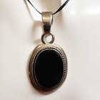 Vintage Black   Silver Ring   Pendant Fashion Jewelry Set