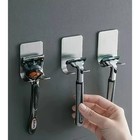 2pcs Stainless Steel Razor Holder Bathroom Shaver Stand Hook Organizer Rack