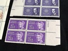 Us Plate Block Lot Sam Rayburn Brien Mcmahon Eleanor Roosevelt Mnh 4c 5c