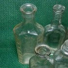 Lot Of 9 Vintage Medicine Apothecary Drug Rx Glass Bottles Collectible
