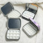 4pcs Travel Paint Palette 12 And 24-well Empty Mini Watercolor Palette Paint    
