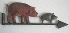 Antique Weathervane Pig With Piglet Hand Made