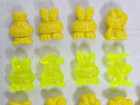 Vintage Gogo s Crazy Bones 18 Count Yellow Green Lot 1990s Collectible Figurines