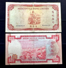 Pair Of Hong Kong Mercantile Bank 1973 And 1974  100 Banknotes